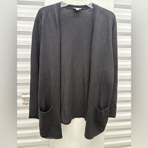 J. Jill Charcoal Open Front Cardigan